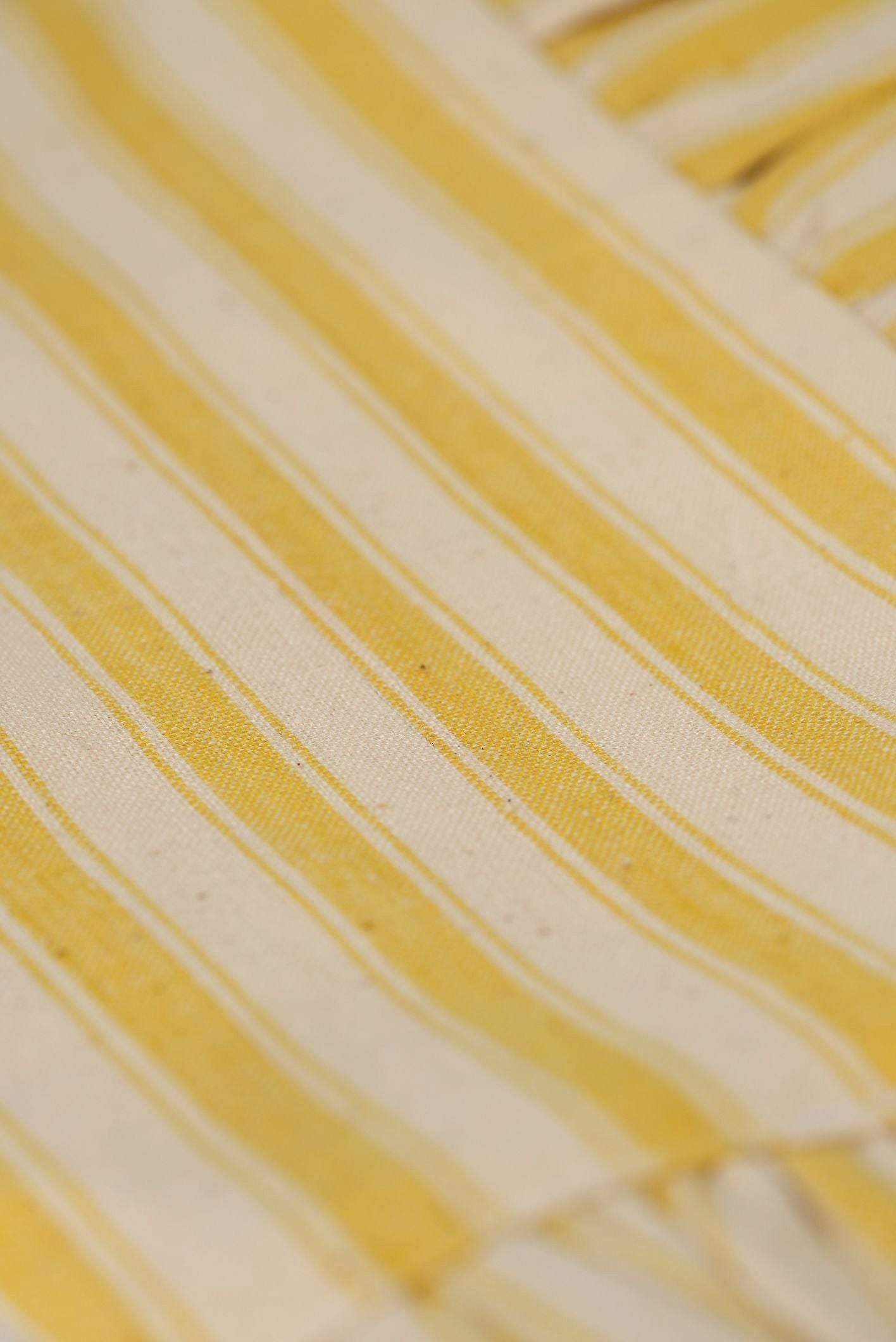 Yellow & White Stripe Table Mats | Set of 2