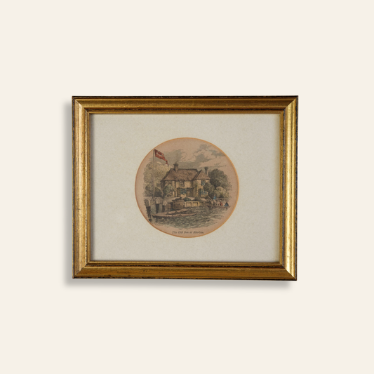 Antique Hand-Coloured Print — The Old Inn at Marlow