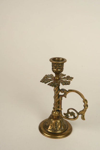 1870s Antique Candle Stands With Holders | Set of 2