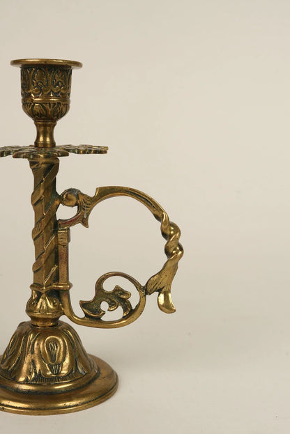 1870s Antique Candle Stands With Holders | Set of 2