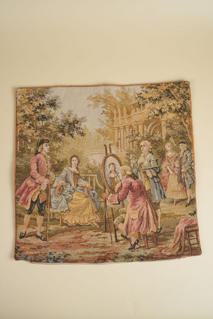French Pastoral Tapestry Cushion Cover