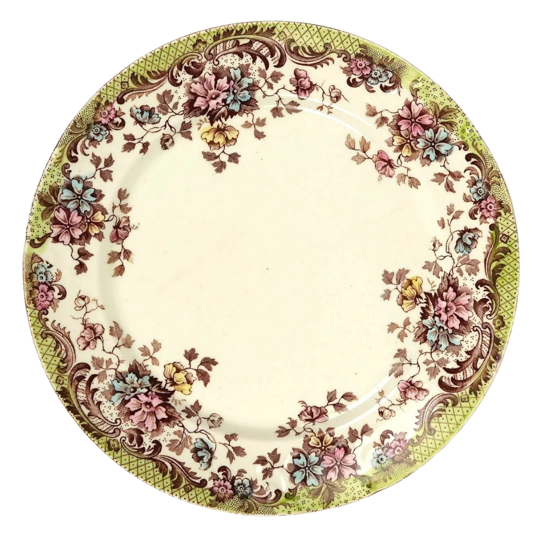 Set of 5 | Antique William Northwood “Maine” Pattern Lunch Plates