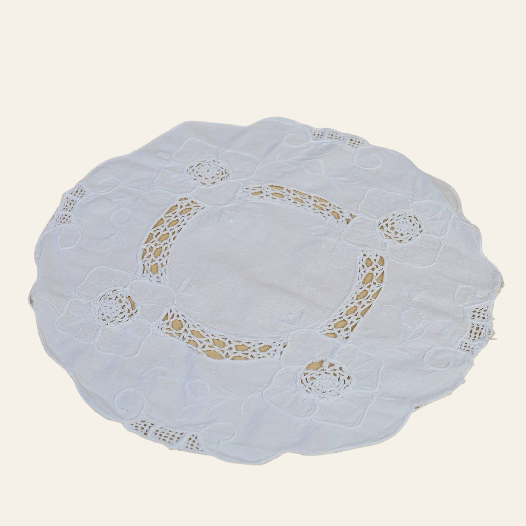 Vintage Cotton Table Mats | Set of 10
