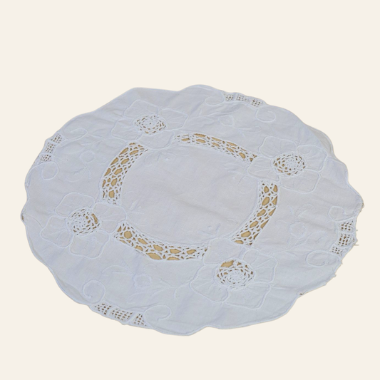 Vintage Cotton Table Mats | Set of 10