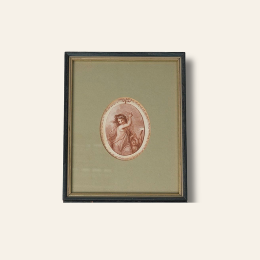Framed Print with Classical Cherub Motif