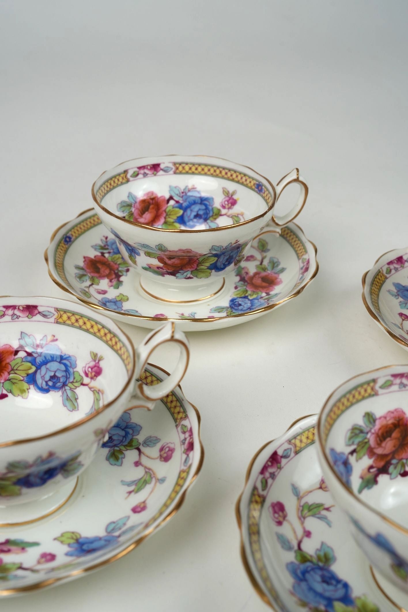 28-Piece Hammersley & Co. Porcelain Gilded Tea Set