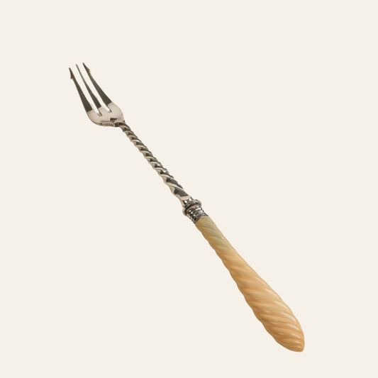 Antique Solid Silver Serving Fork