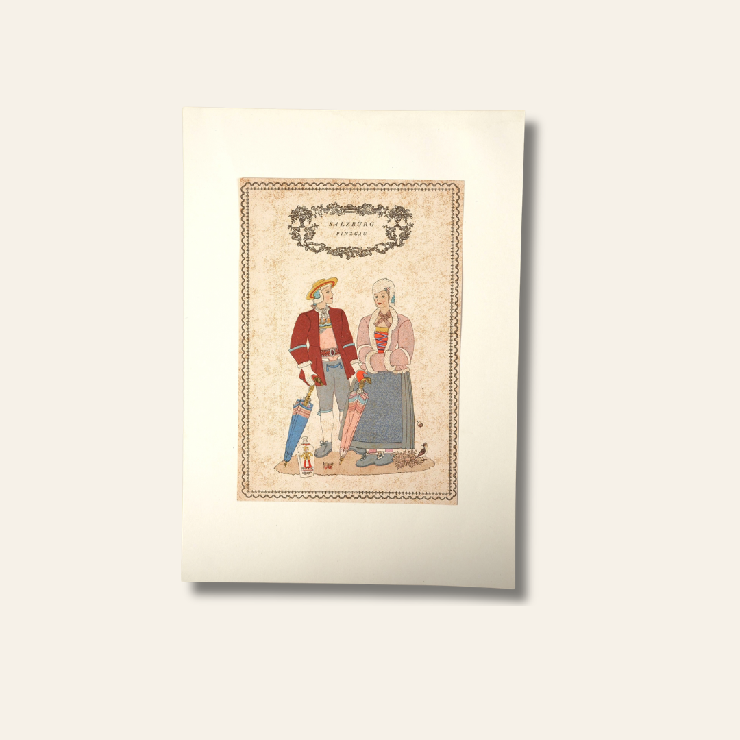 Austrian Folk Costume Print