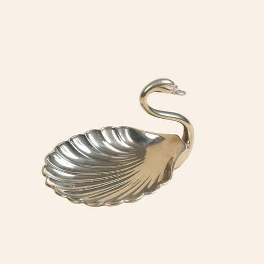Silver-Plated Swan Dish