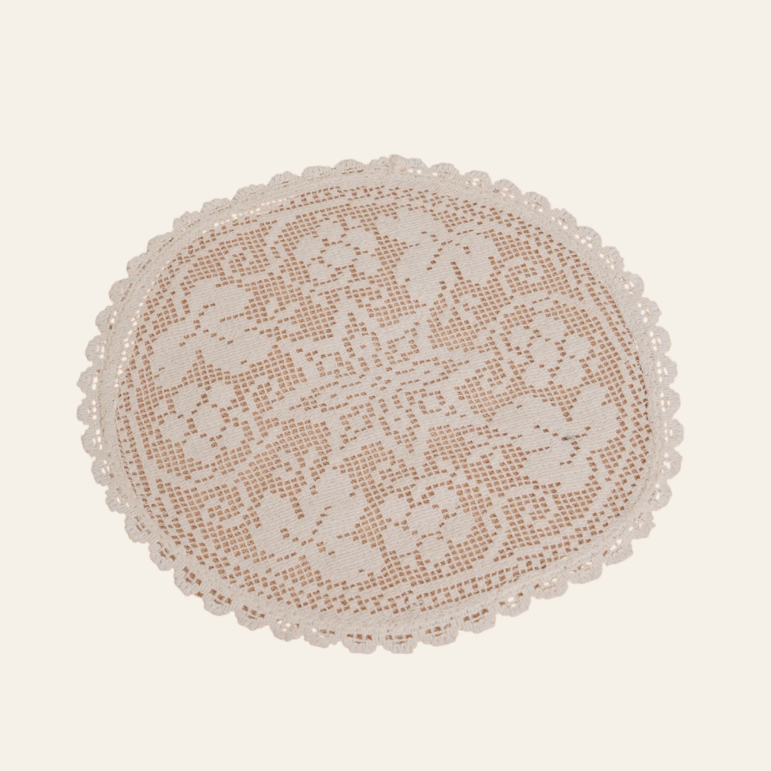 Vintage Embroidered Doiley | Set of 3