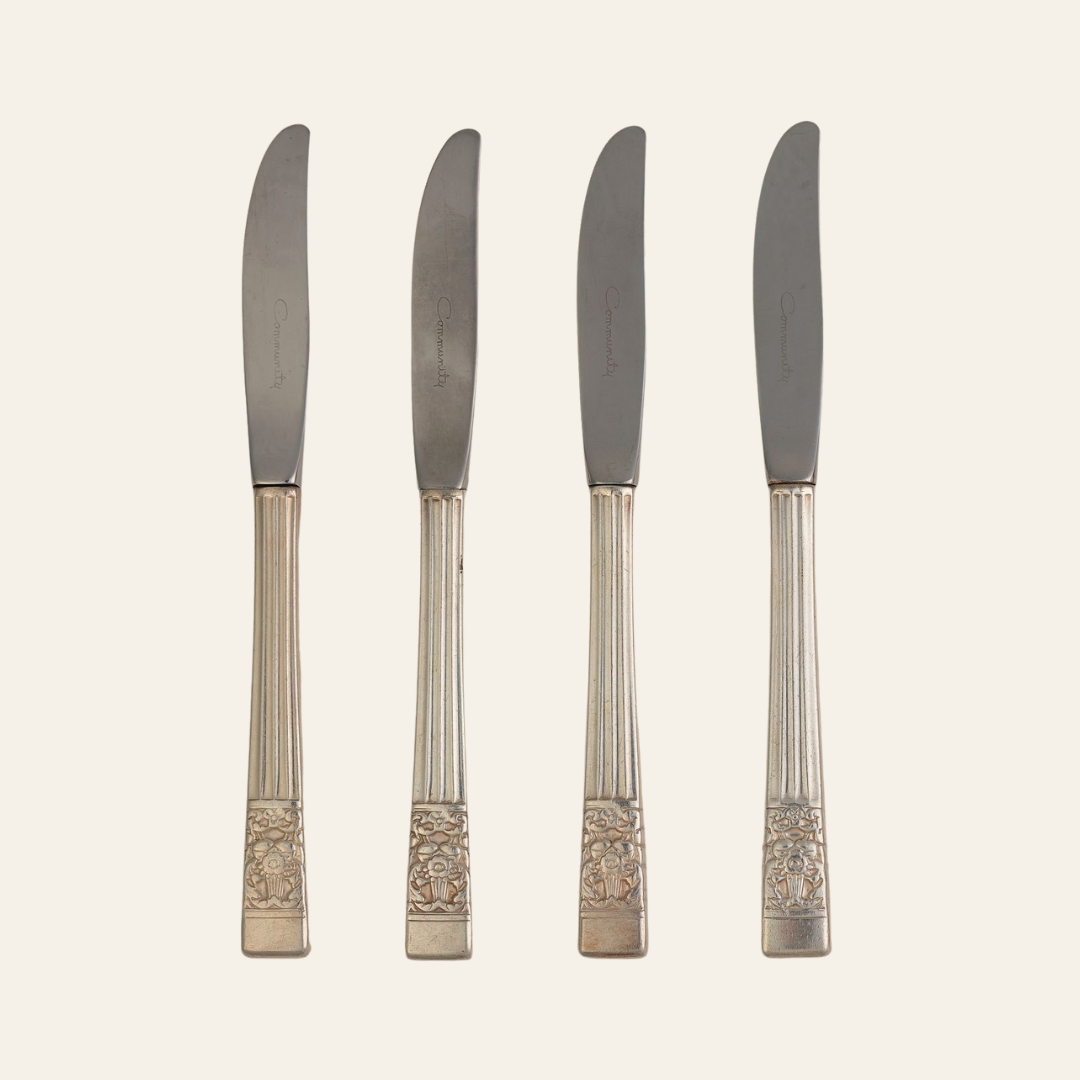 Antique Silver-plated Knives | Set of 8