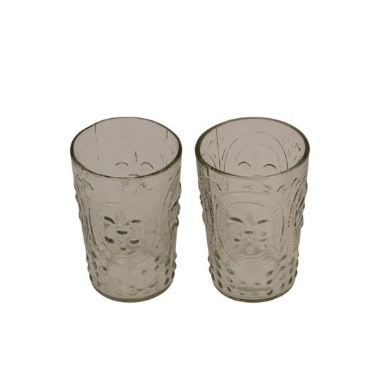 Handcrafted Floral Water Tumblers | Set of 4