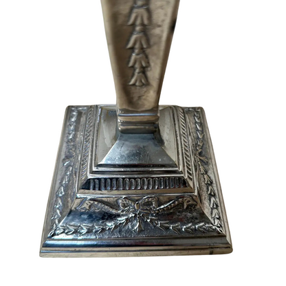 Vintage Neoclassical Silver-Plated Candlesticks