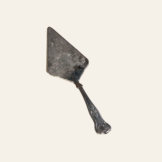 Antique Silver-Plated Pastry Server, Shell Handle