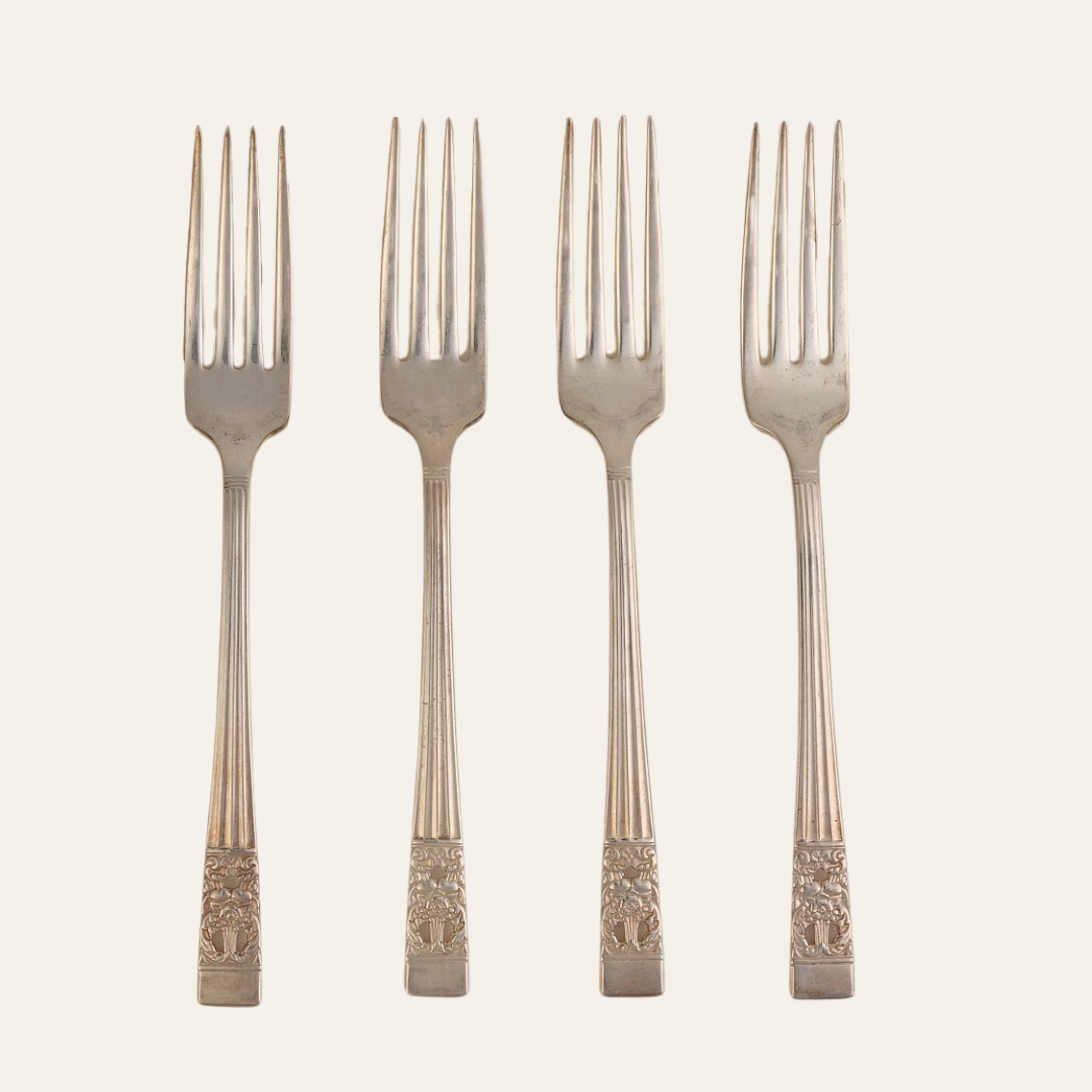 Antique Silver-plated Forks | Set of 8