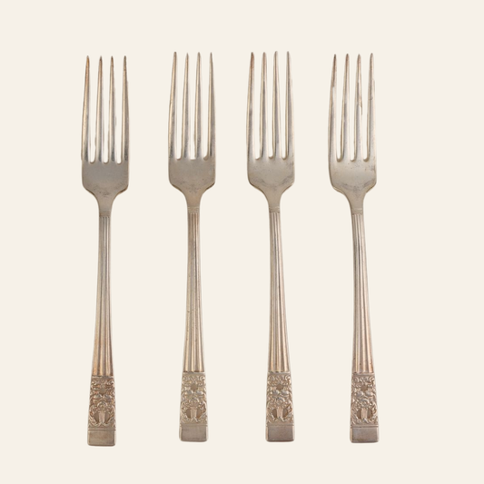 Antique Silver-plated Forks | Set of 8