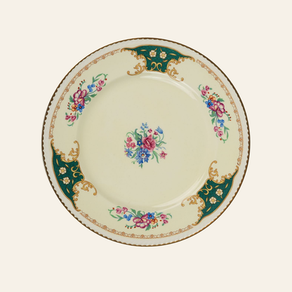 Ridgeways Dinner Plate – Floral & Gilded Design