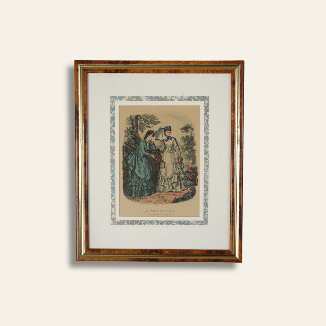 Antique French Fashion Plate — La Mode Illustrée
