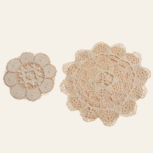 Vintage Crochet Doiley | Set of 2