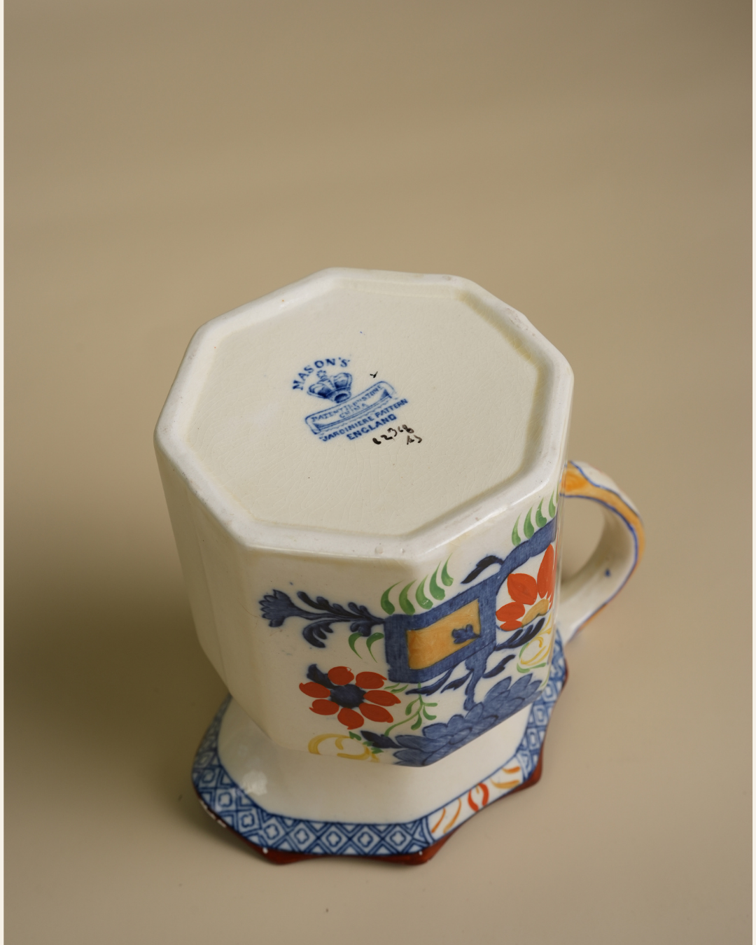 Mason's Ironstone Jardiniere Pattern Jug, Octagonal