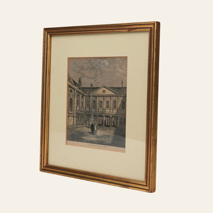 Framed Engraving of Original St Thomas’ Hospital