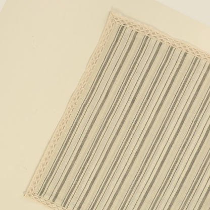 Grey & Beige Striped Napkins | Set of 2