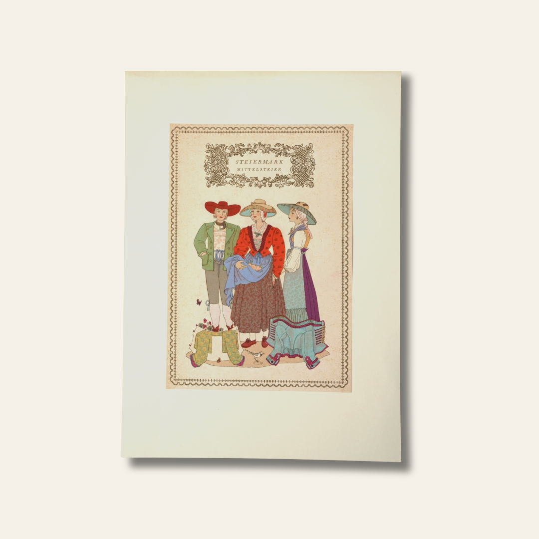 Austrian Folk Costume Print