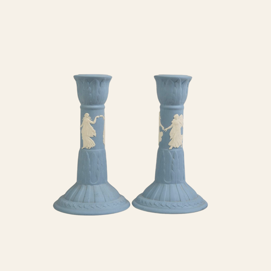Wedgwood Jasperware Neoclassical Candlesticks