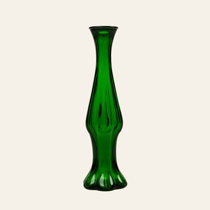 Vintage Avon Green Glass Perfume Bottle, Bud Vase Form