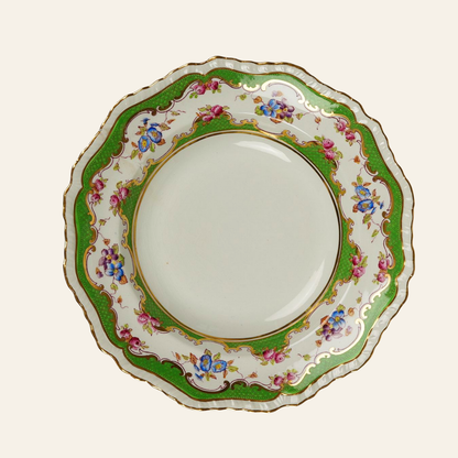 Ashworth Bros Hand-Painted Plates with Gilded Detail | Set of 2