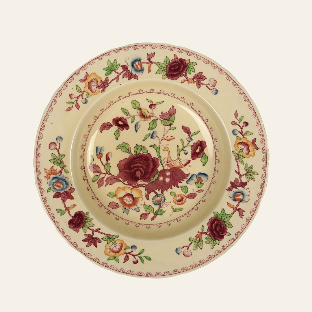 Set of 6 | Mason's Ironstone, Red 'Regency' Large Stew Bowls