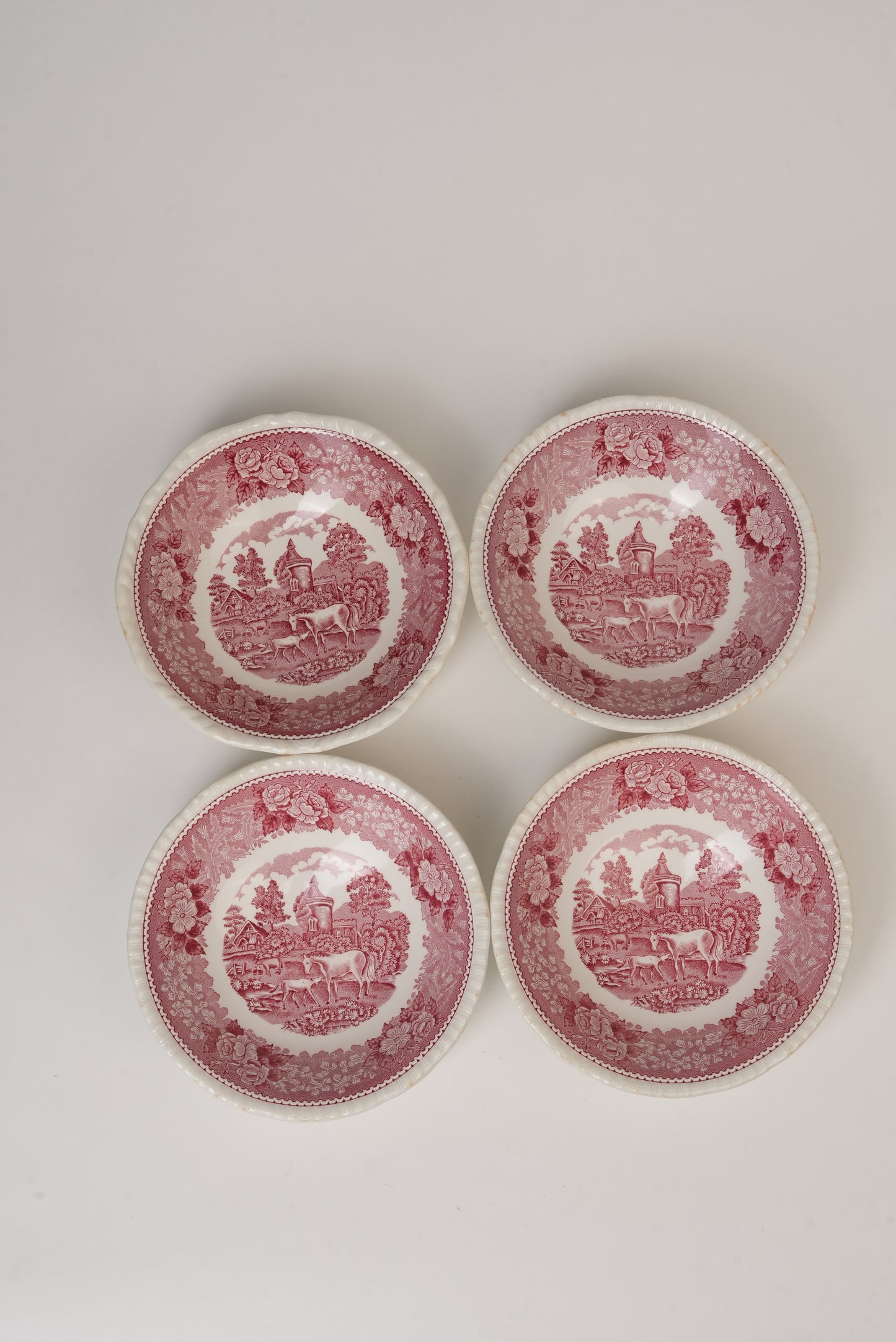 Vintage Adams 'English Scenic' Stew Bowls | Set of 2
