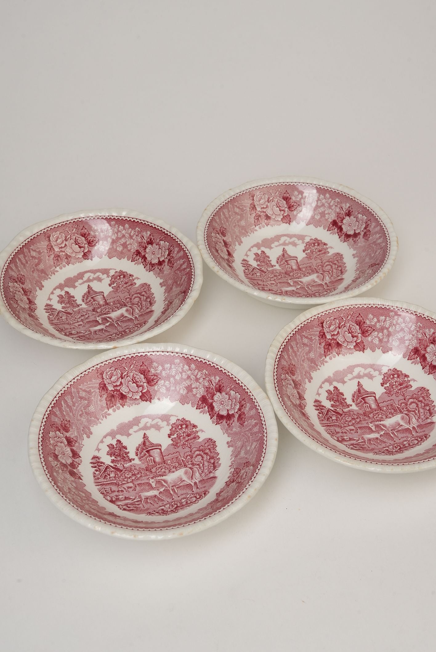 Vintage Adams 'English Scenic' Stew Bowls | Set of 2