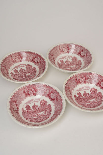 Vintage Adams 'English Scenic' Stew Bowls | Set of 2