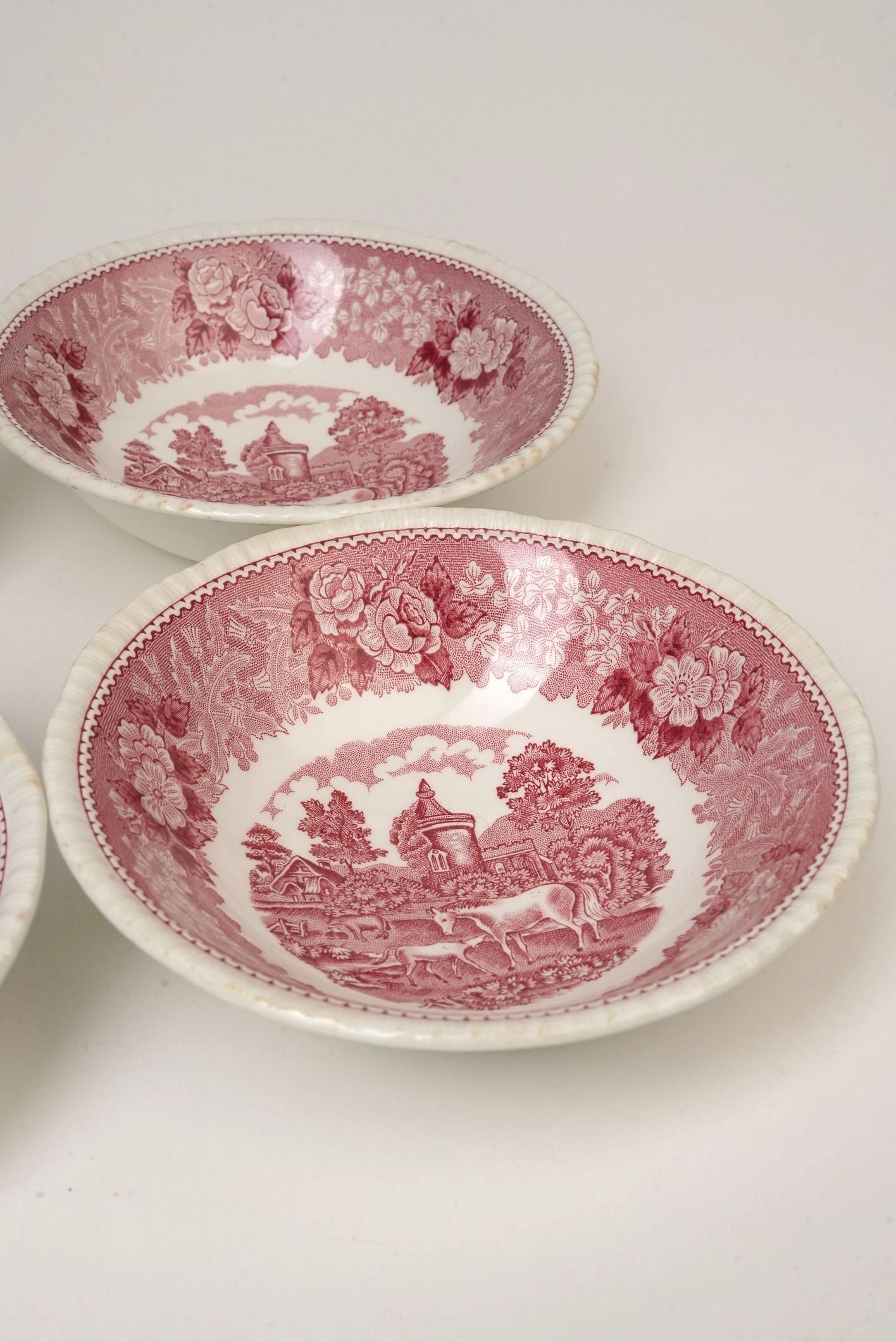 Vintage Adams 'English Scenic' Stew Bowls | Set of 2