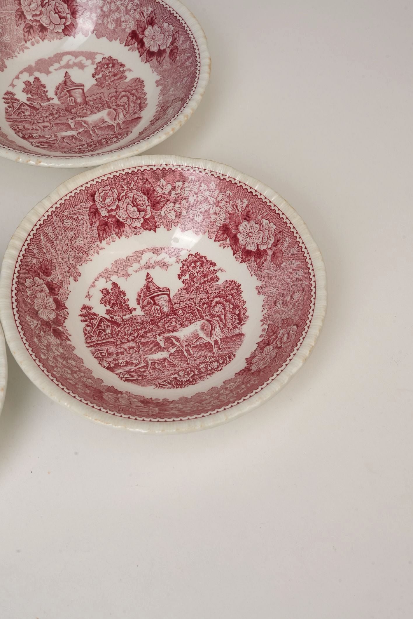Vintage Adams 'English Scenic' Stew Bowls | Set of 2