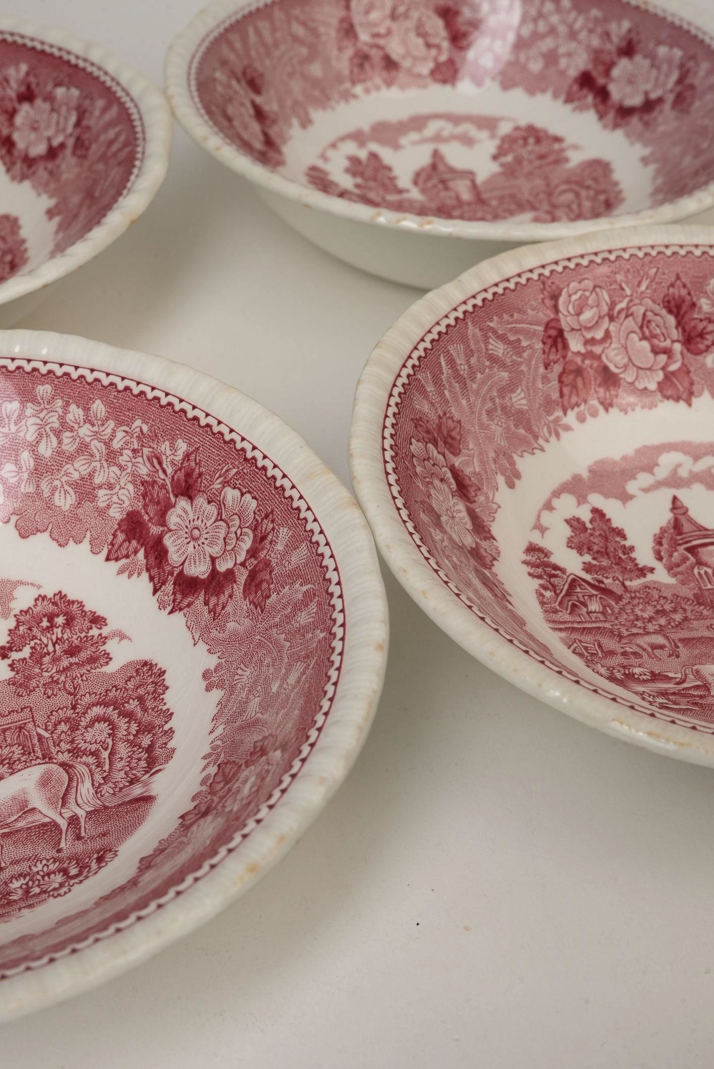 Vintage Adams 'English Scenic' Stew Bowls | Set of 2