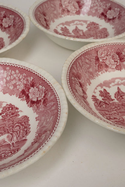 Vintage Adams 'English Scenic' Stew Bowls | Set of 2