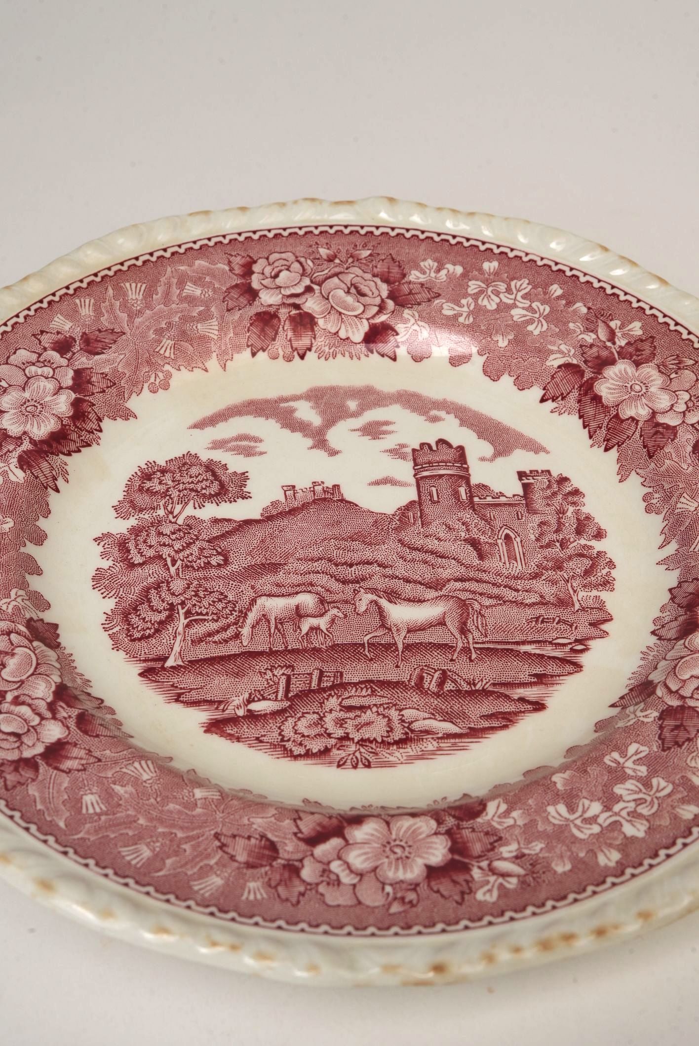 Vintage Adams 'Pastoral Scene' Dinner Plates | Set of 3