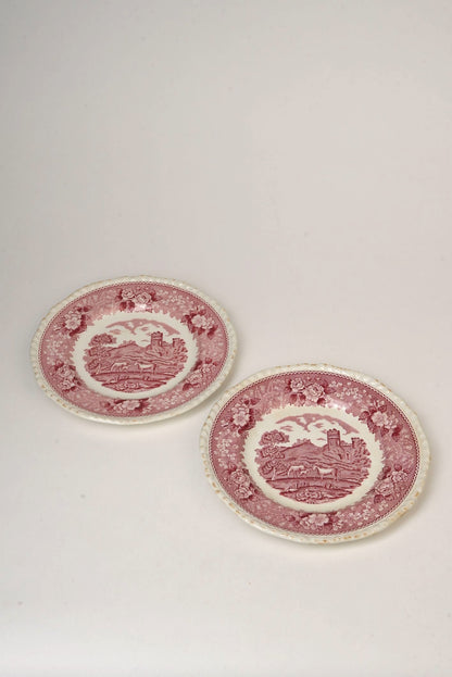 Vintage Adams 'Pastoral Scene' Dinner Plates | Set of 3