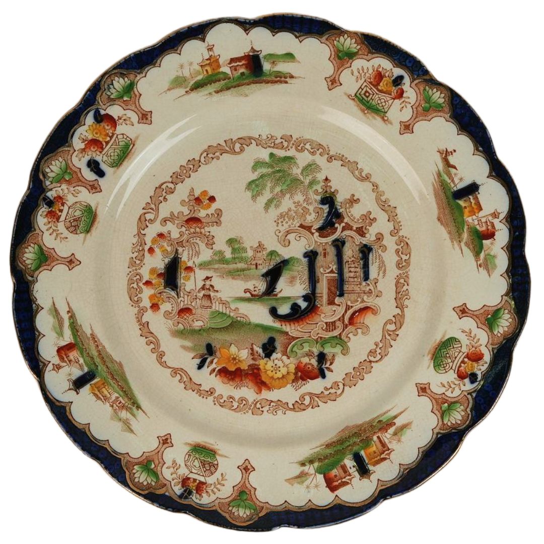 Antique British Anchor Pottery ‘Japan’ Plate