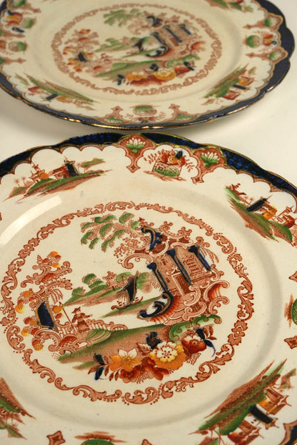 Antique British Anchor Pottery ‘Japan’ Plate | Set of 3