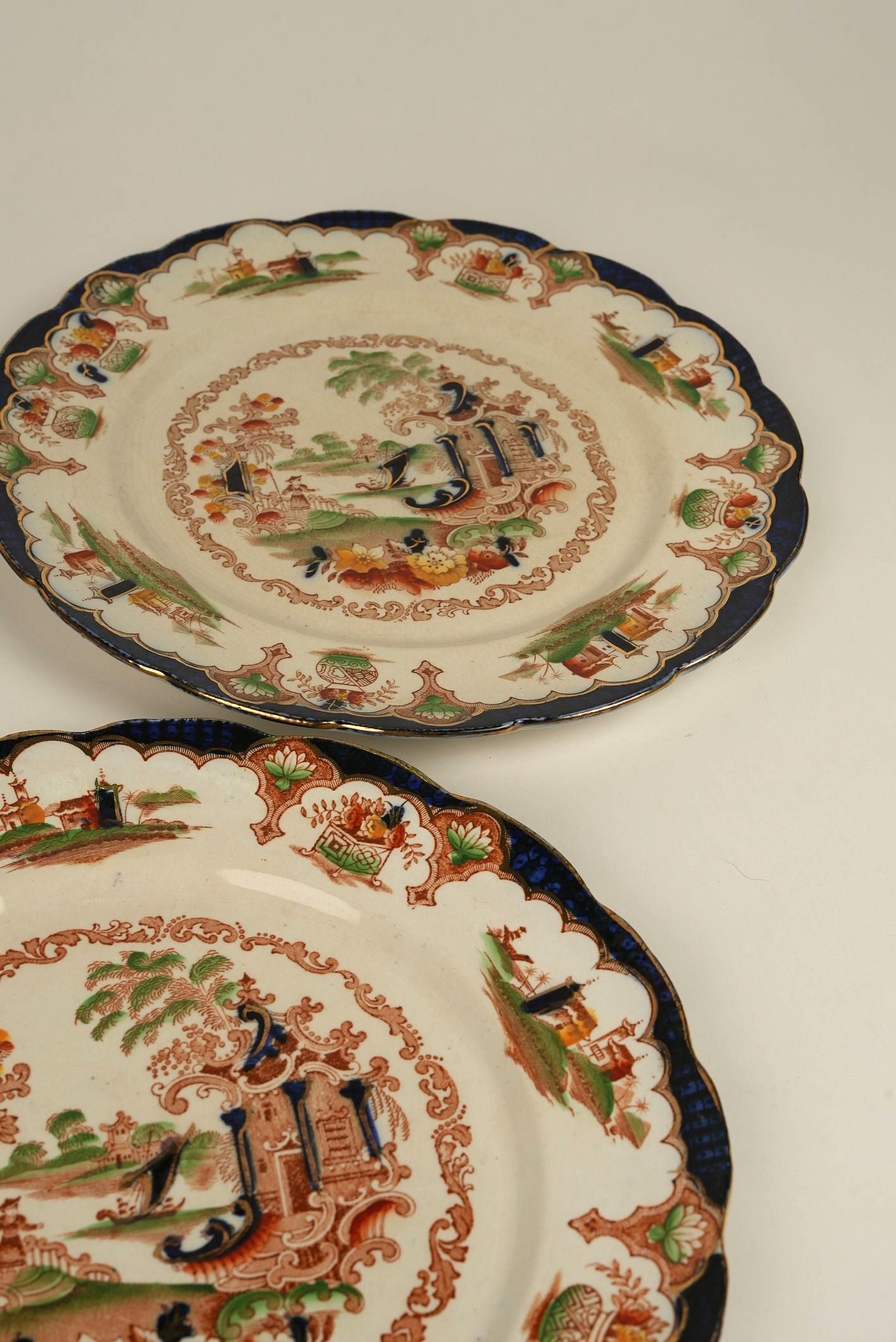 Antique British Anchor Pottery ‘Japan’ Plate