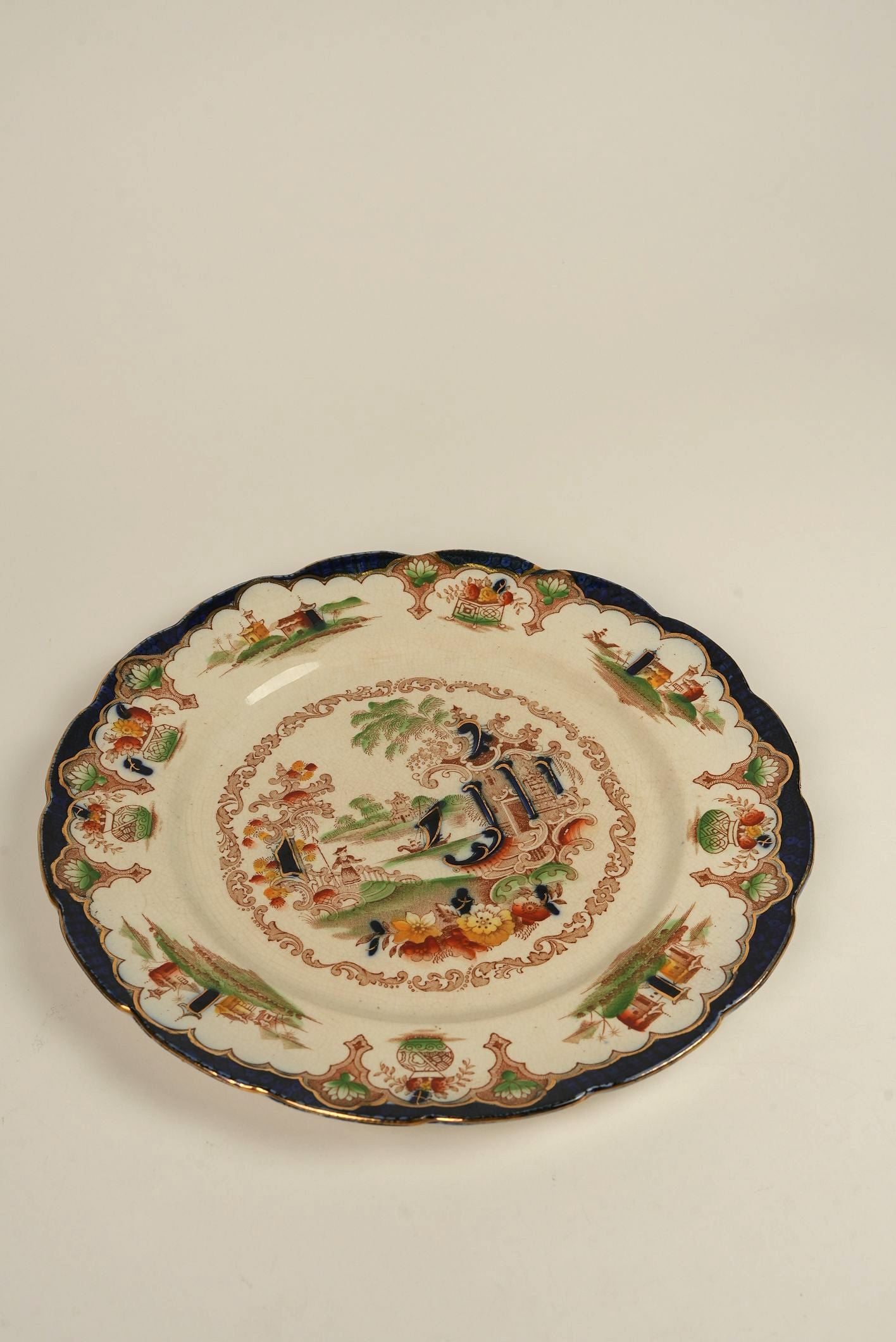 Antique British Anchor Pottery ‘Japan’ Plate