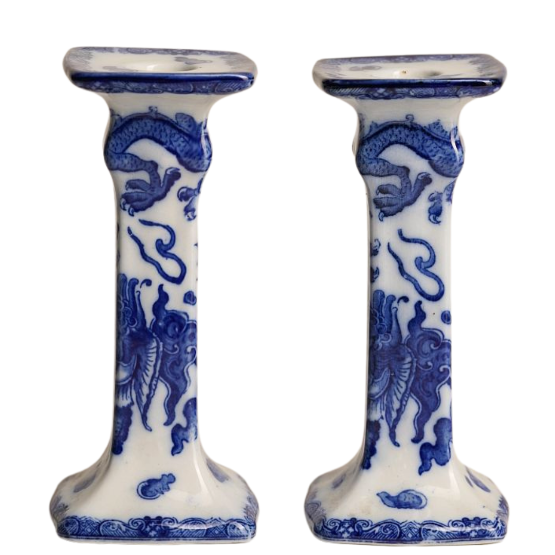 Rare Royal Doulton 'Oyama' Candlesticks