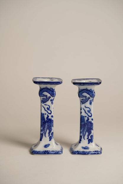 Rare Royal Doulton 'Oyama' Candlesticks
