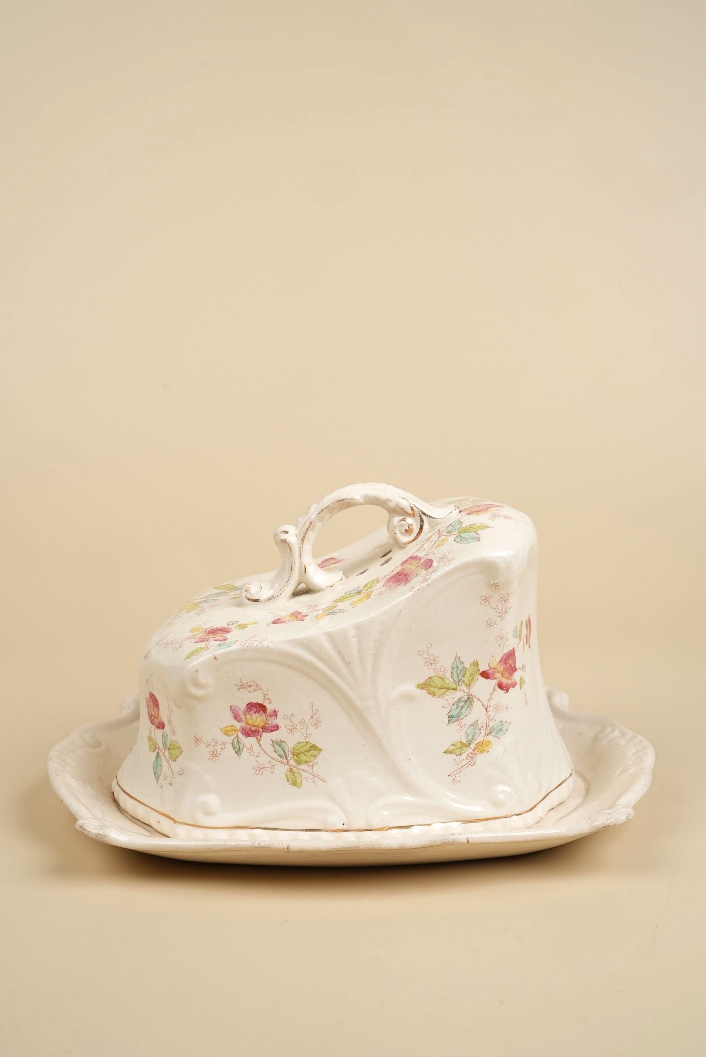 Antique Edwardian Cheese Dish with Cover