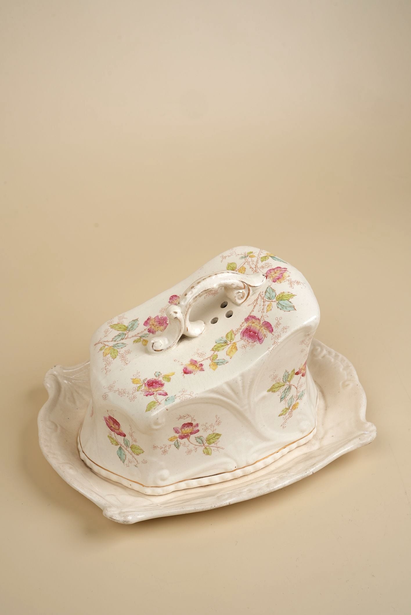 Antique Edwardian Cheese Dish with Cover