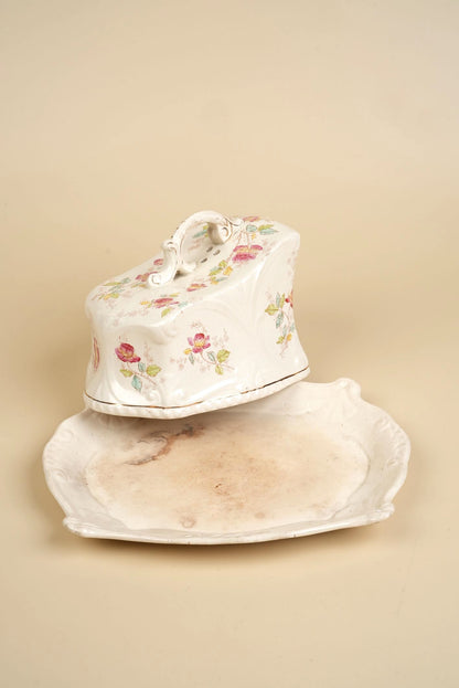 Antique Edwardian Cheese Dish with Cover