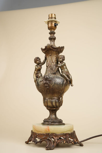 Antique Figural Cherub Table Lamp
